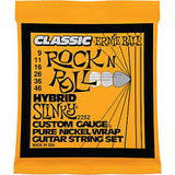 Ernie Ball 2252 classic rock'n'roll hybrid slinky pure nickel wrap electric guitar strings 9-46 (2 PACKS)
