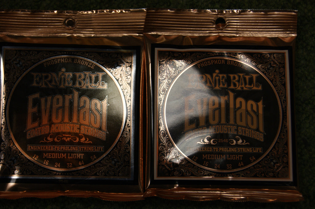 Ernie Ball 2546 Everlast medium light acoustic guitar strings 12-54 (2 PACKS)