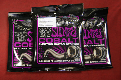 Ernie Ball 2720 Cobalt Power Slinky electric guitar strings 11-48 (3 PACKS)