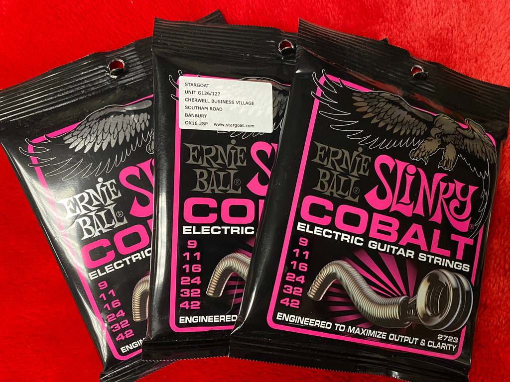 Ernie Ball 2723 super slinky cobalt 9-42 electric guitar strings (3 PACKS)