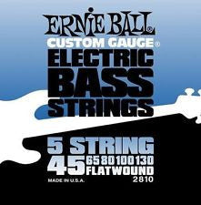 Ernie Ball 2810 flatwound electric bass guitar 5 string set 45-130