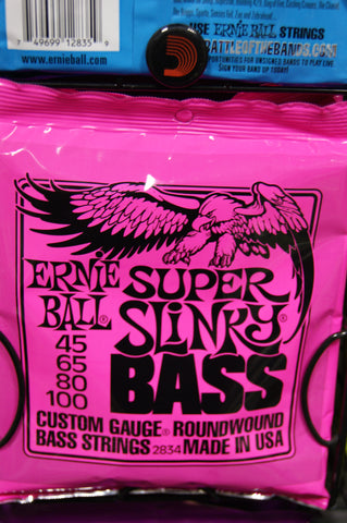 Ernie Ball 2834 super slinky bass guitar strings 45-100