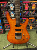 Ibanez SA160QM guitar in quilted amber finish - Made in Korea