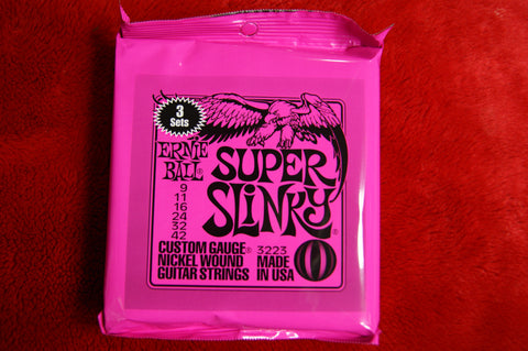 Ernie Ball 2223 Super Slinky 9-42 electric guitar strings (3-SETS)