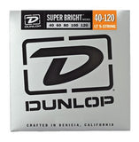 Dunlop DBSBN40120 super bright  nickel 40-120 medium 5 string bass guitar strings