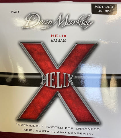 Dean Markley Helix DM2611 bass guitar strings 45-105 med light