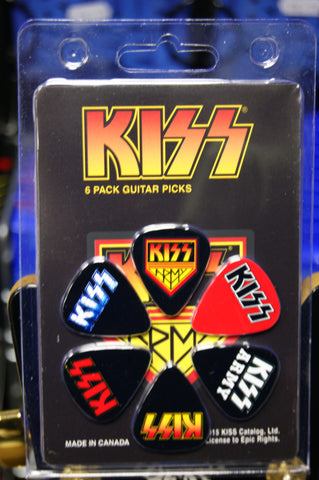 Kiss guitar picks - pack of 6
