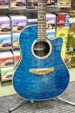 Ovation CC024 electro acoustic guitar in quilted aqua finish - Made in Korea S/H