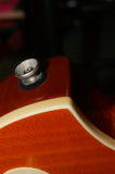 Vintage AV1/HF electric guitar in honeyburst flame finish