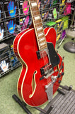 Ibanez AFS75T semi acoustic guitar in red S/H