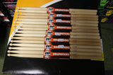 Performance percussion 5A drum sticks wood tipped (8 PAIRS)