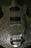 Aria Pro II PE electric guitar with bigsby in silver flake - S/H