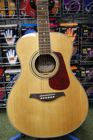 Vintage V300 acoustic guitar outfit with accessories pack