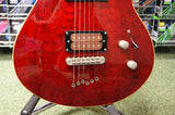 Shine electric guitar with quilted top in red - Made in Korea S/H