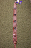 Guitar strap leather DTC3 brown by Onori with black iron crosses