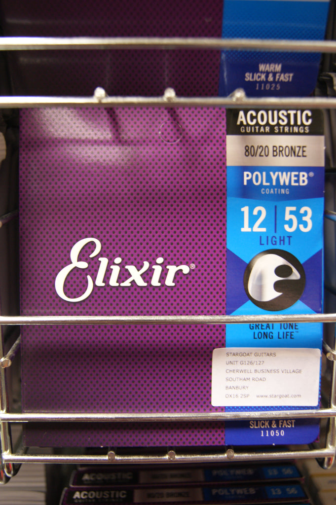 Elixir E11050 Polyweb 12-53 acoustic guitar strings (10 PACKS)
