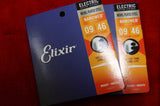 Elixir 12027 Nanoweb custom light 009-046 electric guitar strings (2 PACKS)