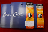 Elixir 12052Nanoweb light 10-46 gauge electric guitar strings (3 PACKS)