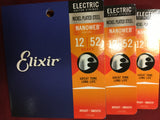 Elixir 12152 Nanoweb Electric Guitar Strings Heavy Gauge 12-52 (3 PACKS)