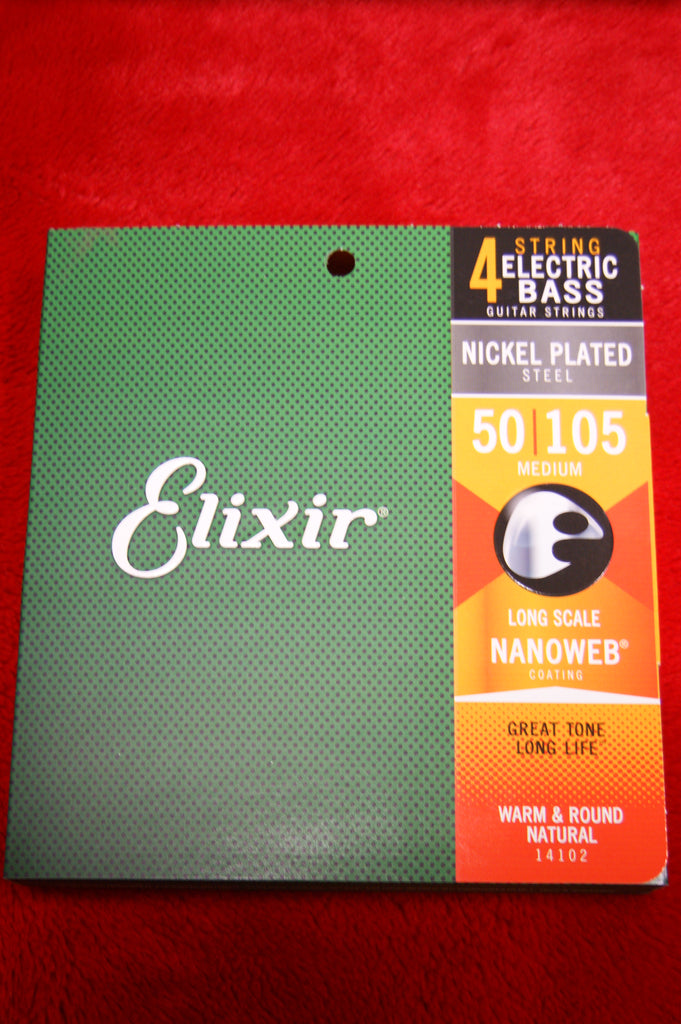 Elixir E14102 nickel plated 50-105 long scale bass strings Nanoweb coated