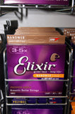 Elixir 16052 Nanoweb phosphor bronze acoustic guitar strings 12-53 (TRIPLE PACK)