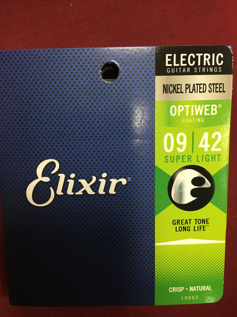 Elixir 19002 Optiweb coated electric guitar strings 9-42