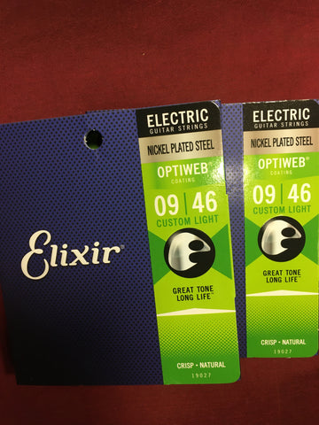 Elixir 19027 Optiweb coated electric guitar strings 9-46 (2 PACKS)