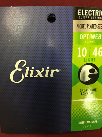Elixir 19052 Optiweb coated electric guitar strings 10-46