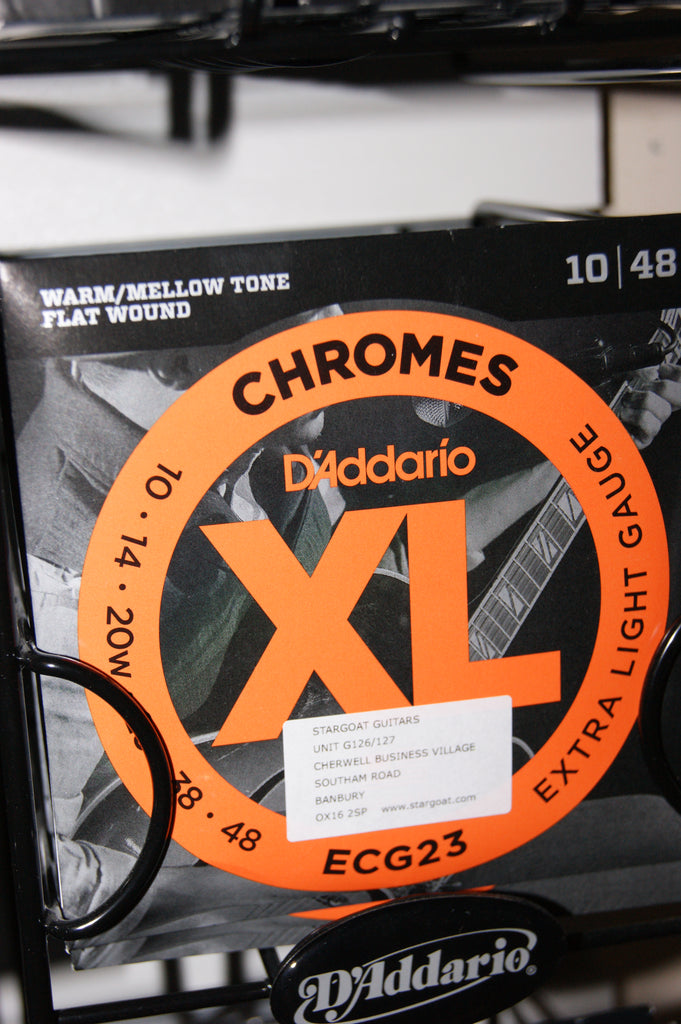 D'Addario ECG23 flatwound XL Chromes 10-48 electric guitar strings