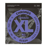 D'Addario ECG24 XL Chromes jazz light 11-50 Flat wound guitar strings