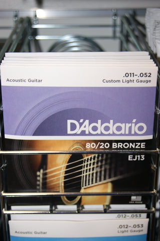 D'Addario EJ13 custom light 11-52 acoustic guitar strings