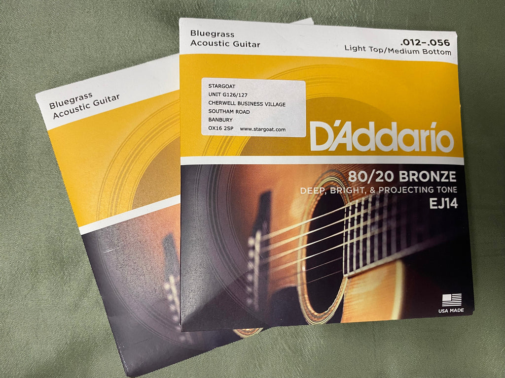 D Addario EJ14 acoustic guitar strings 12 56 2 PACKS