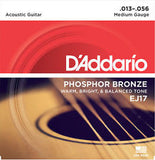 D'Addario EJ17 medium gauge 13-56 acoustic guitar strings