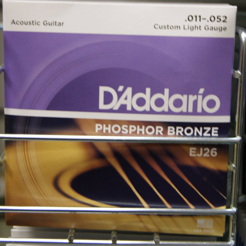 D'Addario EJ26 custom light acoustic guitar strings 11-52 (2 PACKS)