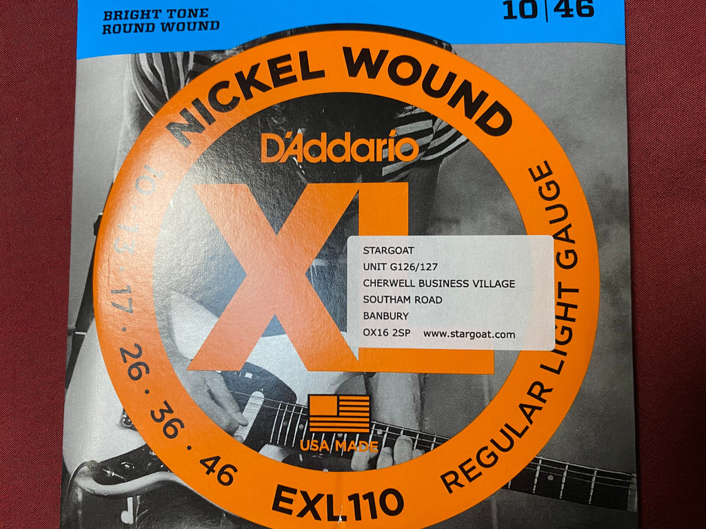 D'Addario EXL110 10/46 regular light gauge nickel wound electric guitar strings