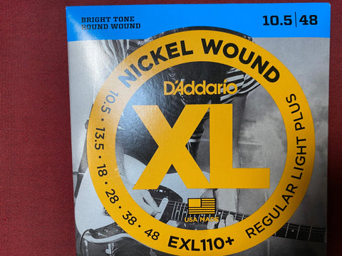 D'Addario EXL110+ regular light plus (ten and a half gauge) electric guitar strings