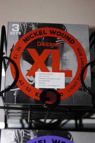 D'Addario EXL140 electric guitar strings 10-52 (3 PACKS)