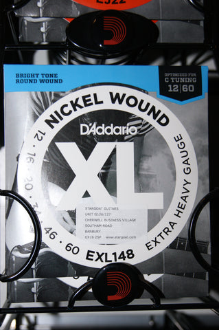 D'Addario EXL148 nickel wound 12-60 extra heavy gauge strings