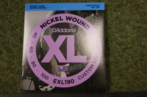 D'Addario EXL190 nickel wound long scale 40-100 bass guitar strings