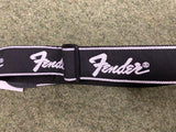 Fender guitar strap 2" black with leather ends