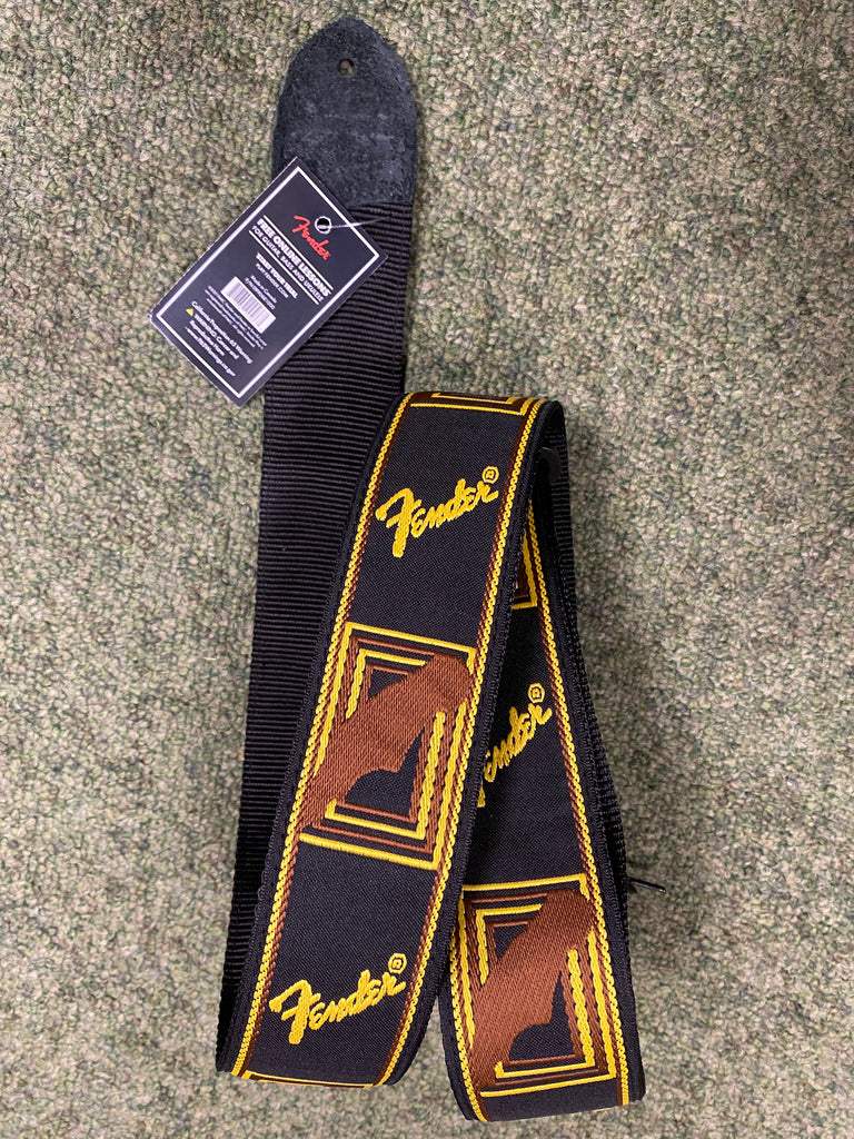 Guitar strap 2" with Fender running logo and tie end