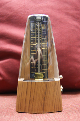 Metronome in teak effect with bell by Soundlab
