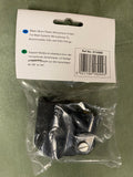 Microphone clip 28mm black plastic (3 pack)