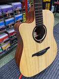 LAG Tramontane TL70DCE electro acoustic guitar in natural finish - Lefthand