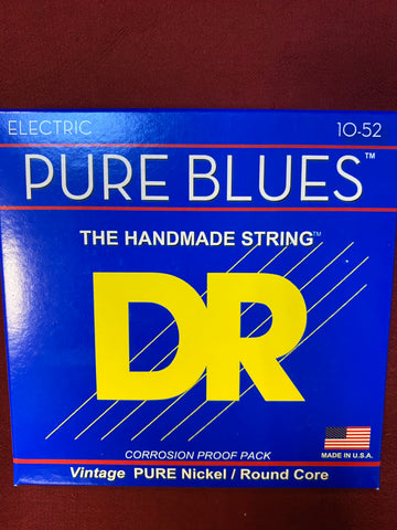 DR Pure Blues electric guitar strings 10-52