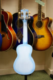 Makala soprano ukulele in light blueburst finish and dolphin bridge