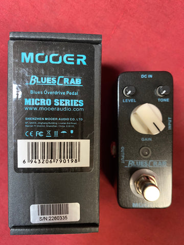 Mooer Blues Crab Micro Series overdrive guitar effects pedal