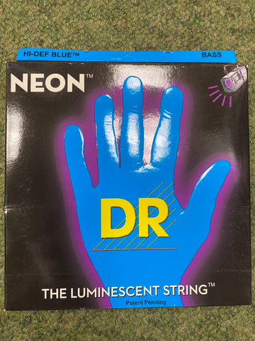 DR Neon NBB-40 blue luminous light bass guitar strings 40-100