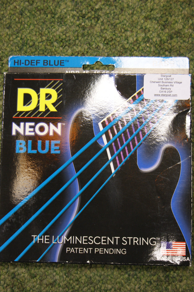 DR Neon NBB-45 Hi Def blue bass guitar strings 45-105