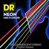 DR Neon NMCA-10 multi colour coated acoustic guitar strings 10-48
